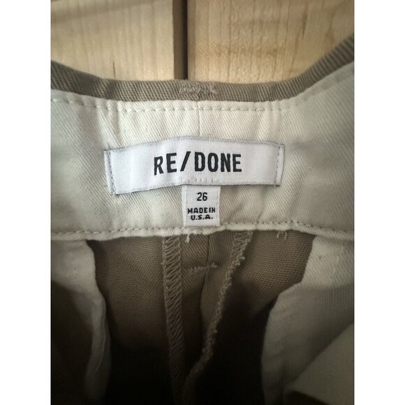 RE/DONE Super Wide Trouser Womens Size 26 Khaki New With Tag - Picture 5 of 6